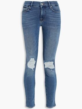 NWT Good American Good Legs distressed low - rise skinny jeans. 26